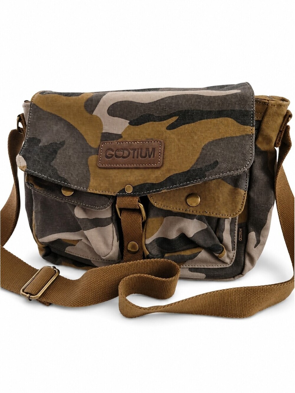 Gootium Camo Canvas Messenger Bag Crossbody Military Utility Shoulder Satchel